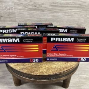 Lot of 6 PRISM D30 Dictation Cassette Blank Tapes NEW SEALED 30 MIN Recording